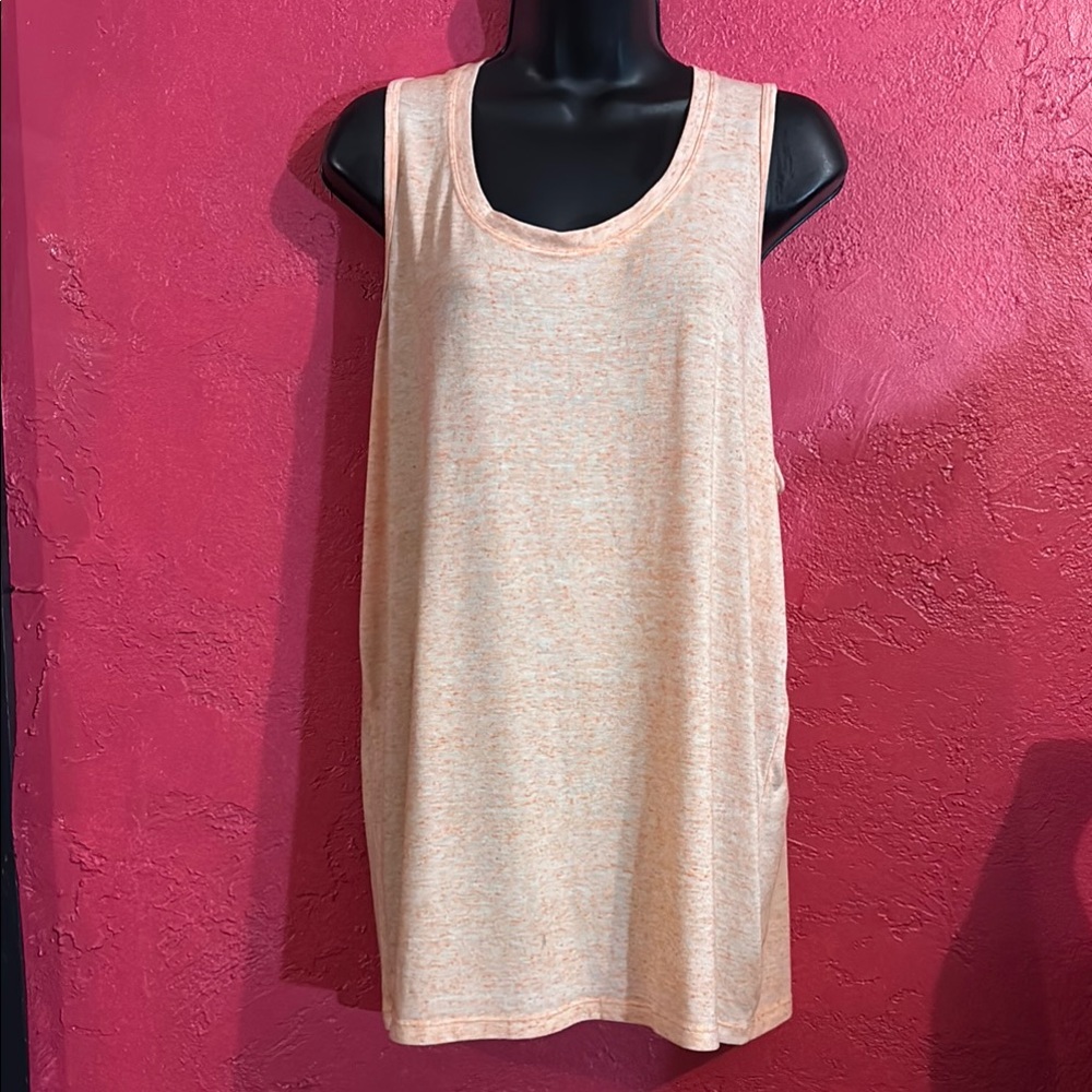 Athleta Peach Marled Racerback Tank Top